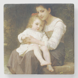 Den äldre syster (av William Bouguereau) Stenunderlägg