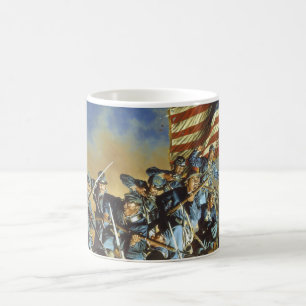 Den aldrig berörda gammala flagga det slipat kaffemugg
