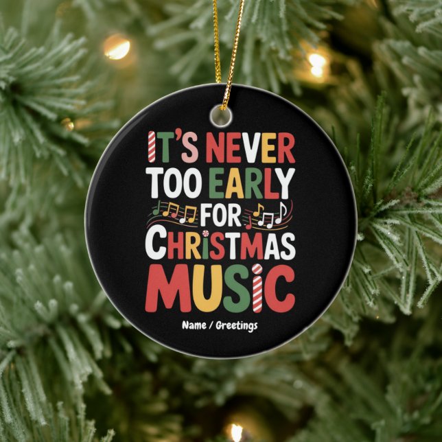 Den aldrig för Tidigt för julmusiken i Julafton Julgransprydnad Keramik (Träd)