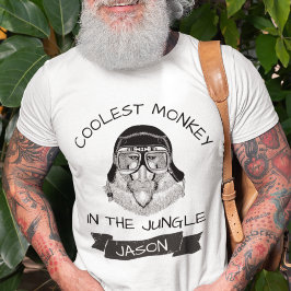 Den äldsta apan i jungle Retro | ANPASSNINGSBAR T Shirt