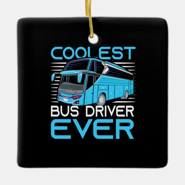 Den äldsta Buss-drivrutinen någonsin Julgransprydnad Keramik (Framsida)