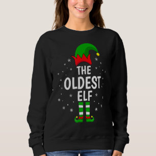 Den äldsta Elf Julafton Matching Family Funny Chri T Shirt