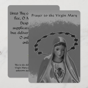 Den äldsta kända bön till Virgin Mary Flat Card