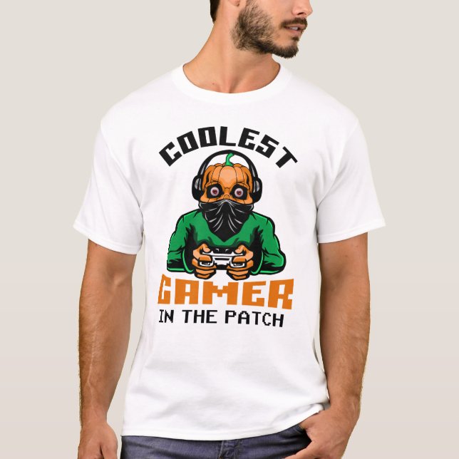 Den äldsta spelaren i Patch Halloween Gift T Shirt (Framsida)
