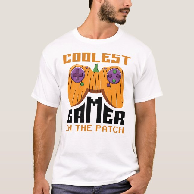 Den äldsta spelaren i Patch Halloween Gift T Shirt (Framsida)