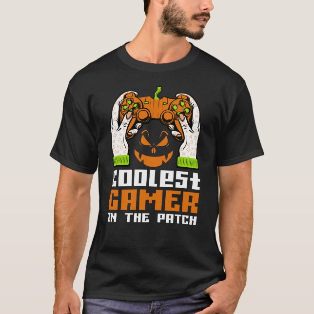 Den äldsta spelaren i Patch Halloween Gift T Shirt (Framsida)