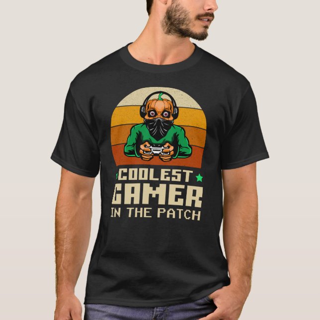 Den äldsta spelaren i Patch Halloween Gift T Shirt (Framsida)