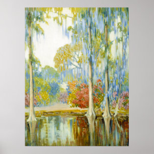 Den Alfred Hutty magnoliaen arbeta i trädgården Poster
