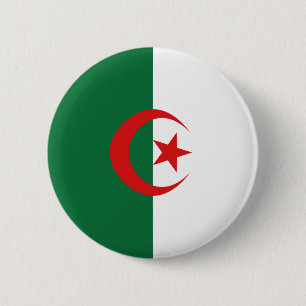 Den Algeriet Fisheye flagga knäppas Knapp