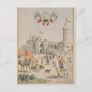 Den algeriska paviljongen vid den allmänna utställ vykort