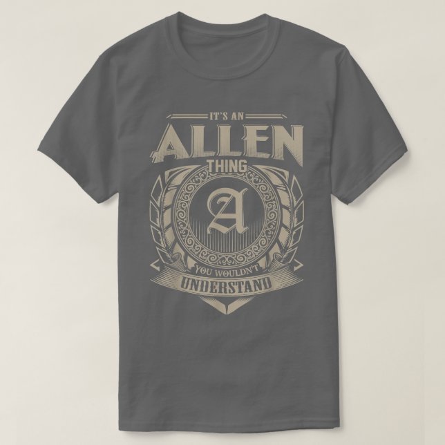 Den Allen Sak som du skulle förstå Namn Vin T Shirt (Design framsida)