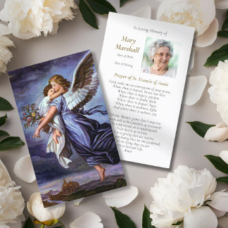 Den allmänna ängeln på Lord Prayer Sympathy Cards Visitkort