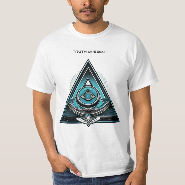 Den allsidiga triangeln Öga - Mystisk geometrisk k T Shirt (Framsida)