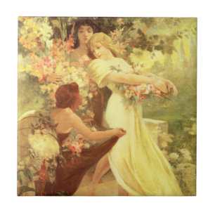 Den Alphonse Mucha anden av våren belägger med Kakelplatta