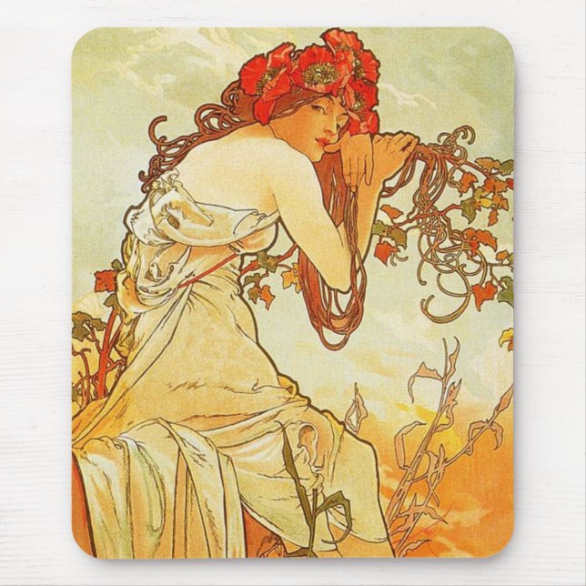 Den Alphonse Mucha sommarmusen vadderar Musmatta (Framsidan)