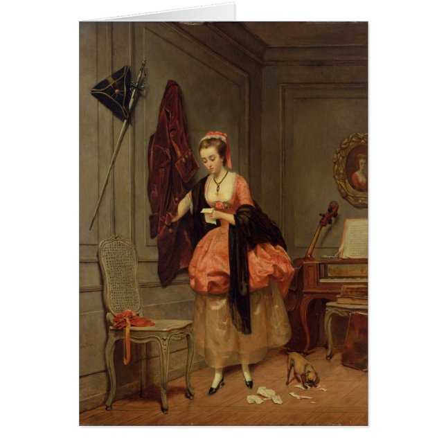 Den älskade älskarinnan, 1846 hälsningskort (Framsidan)