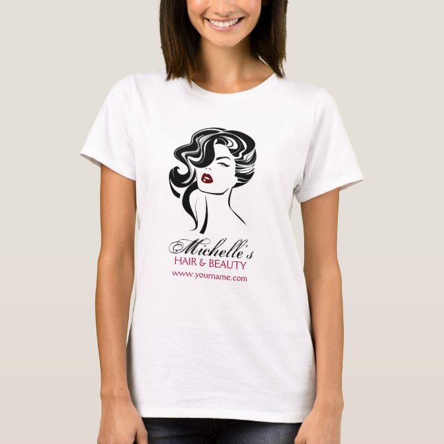 Den älskvärda flickan med vågigt hårMakeupsymbolen Tee Shirt (Framsida)