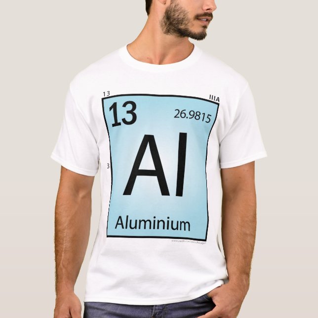 Den Aluminium (Al) inslagT-tröja - bekläda endast Tee (Framsida)