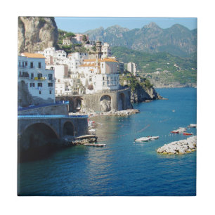 Den Amalfi utsikten Kakelplatta