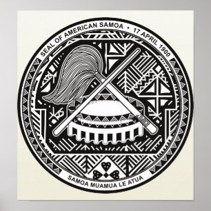 Den American Samoa vapenskölden specificerar Poster
