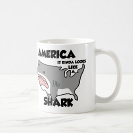 Den Amerika sorten av Looks gillar en hajmugg Kaffemugg