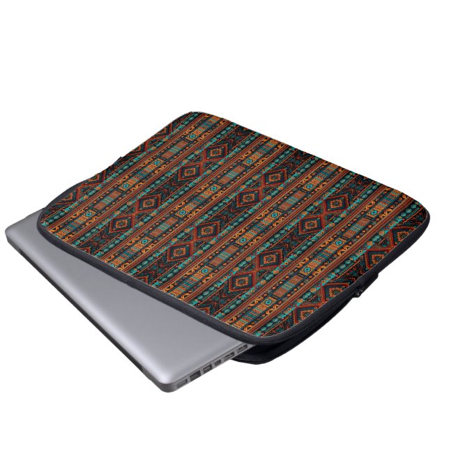 Den amerikanska Abstrakten Mönster Boho Kultur Laptop Fodral (Framre botten)