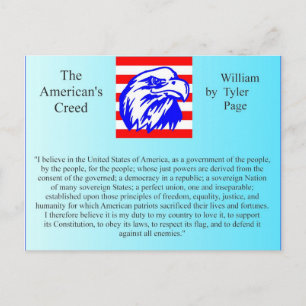 Den amerikanska Creed Vykort