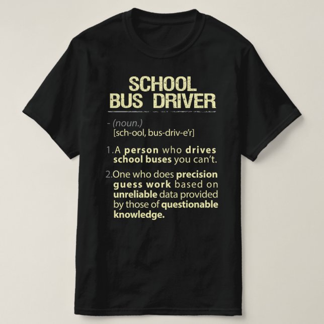 Den amerikanska definitionen av Buss-drivrutin T Shirt (Design framsida)