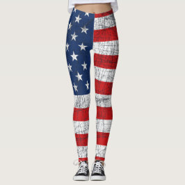 Den amerikanska Flagga 4:e juli Leggings