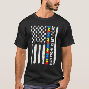 Den amerikanska Flagga Autism Awareness driver hen T Shirt