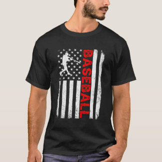 Den amerikanska Flagga Baseball Patriotic 4:e av T Shirt