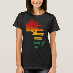Den amerikanska flagga Black-historien i afrika är T Shirt