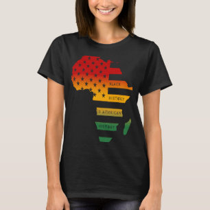 Den amerikanska flagga Black-historien i afrika är T Shirt