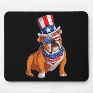 Den amerikanska Flagga Bulldog 4:e juli Musmatta