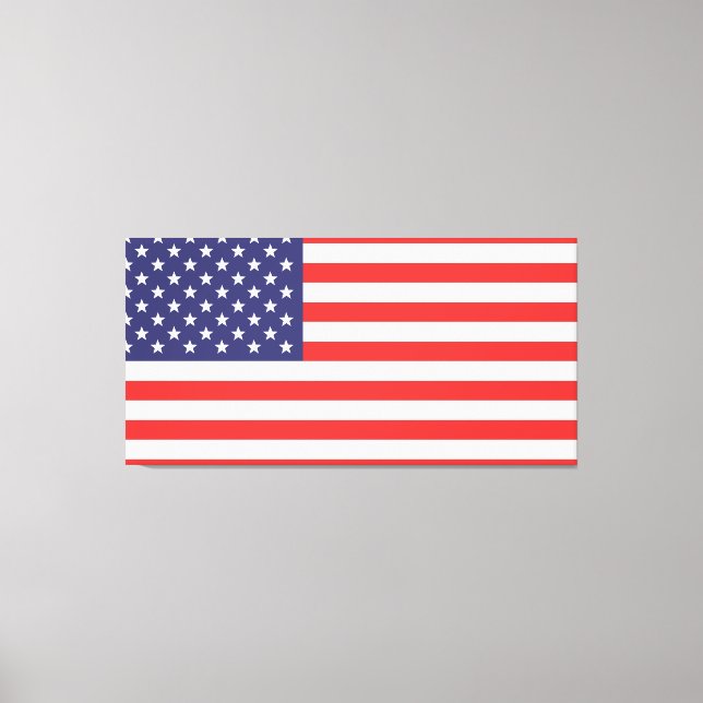 Den amerikanska Flagga Canvastryck (Framsida)