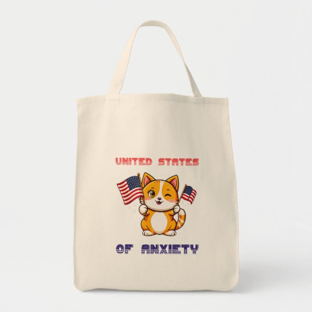 Den amerikanska Flagga Cat 4:e juli Tygkasse (Framsidan)