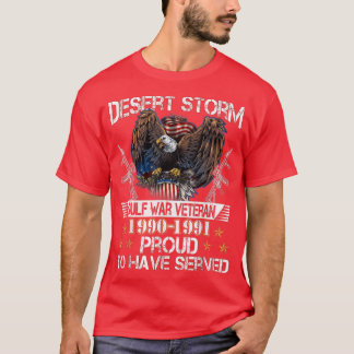 Den amerikanska Flagga Desert Storm Veteran Proud T Shirt