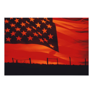 Den amerikanska Flagga digitala komposit Fototryck