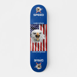 Den amerikanska Flagga, Eagle, Star Patriotic Mini Skateboard Bräda 18,5 Cm