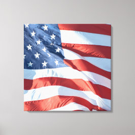 Den amerikanska Flagga - en patriotisk konst Canvastryck
