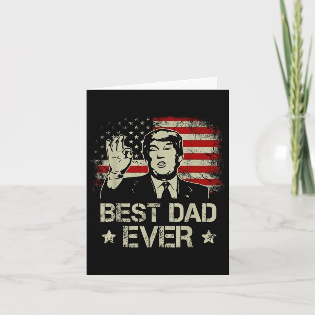 Den amerikanska Flagga Fars dag - bästa Pappa någo Kort (Framsida)