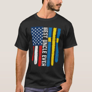 Den amerikanska Flagga Flagga & Sverige Best farbr T Shirt