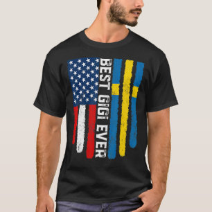 Den amerikanska Flagga Flagga & Sverige Best Gigi T Shirt