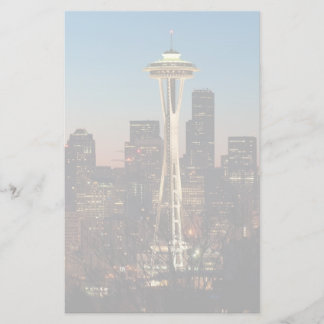 Den amerikanska flagga flyter mellan stigning måne brevpapper