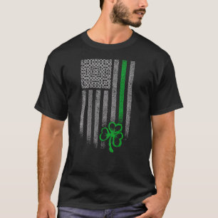 Den amerikanska Flagga Grunge St Patrick Day T Shirt