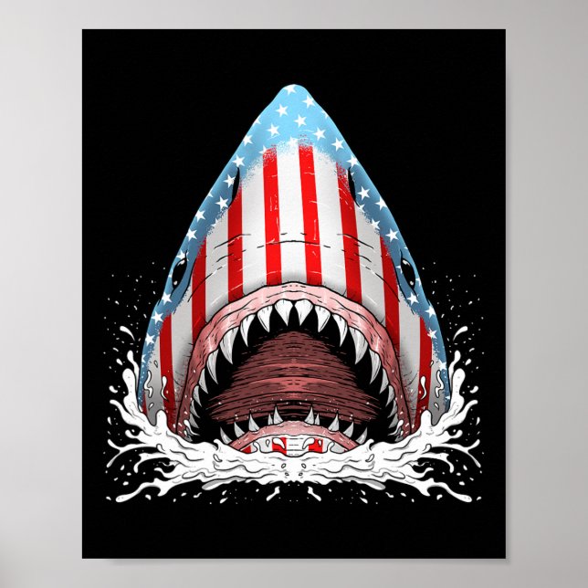 Den amerikanska Flagga Jawsome 4:e juli Kids Poster (Framsidan)