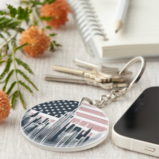 Den amerikanska Flagga Keychain Design - Patriotic