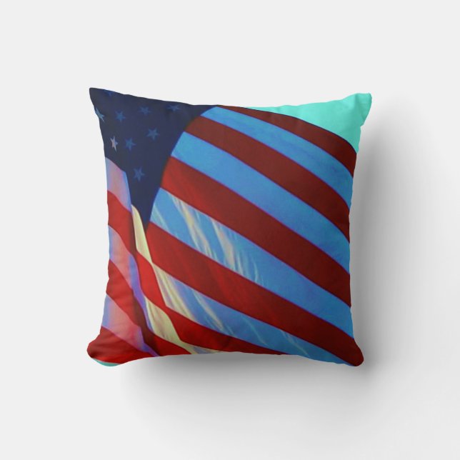 Den amerikanska Flagga Kudde (Framsida)