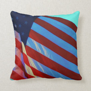 Den amerikanska Flagga Kudde