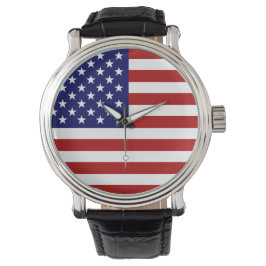 Den amerikanska Flagga Manar Watch Armbandsur